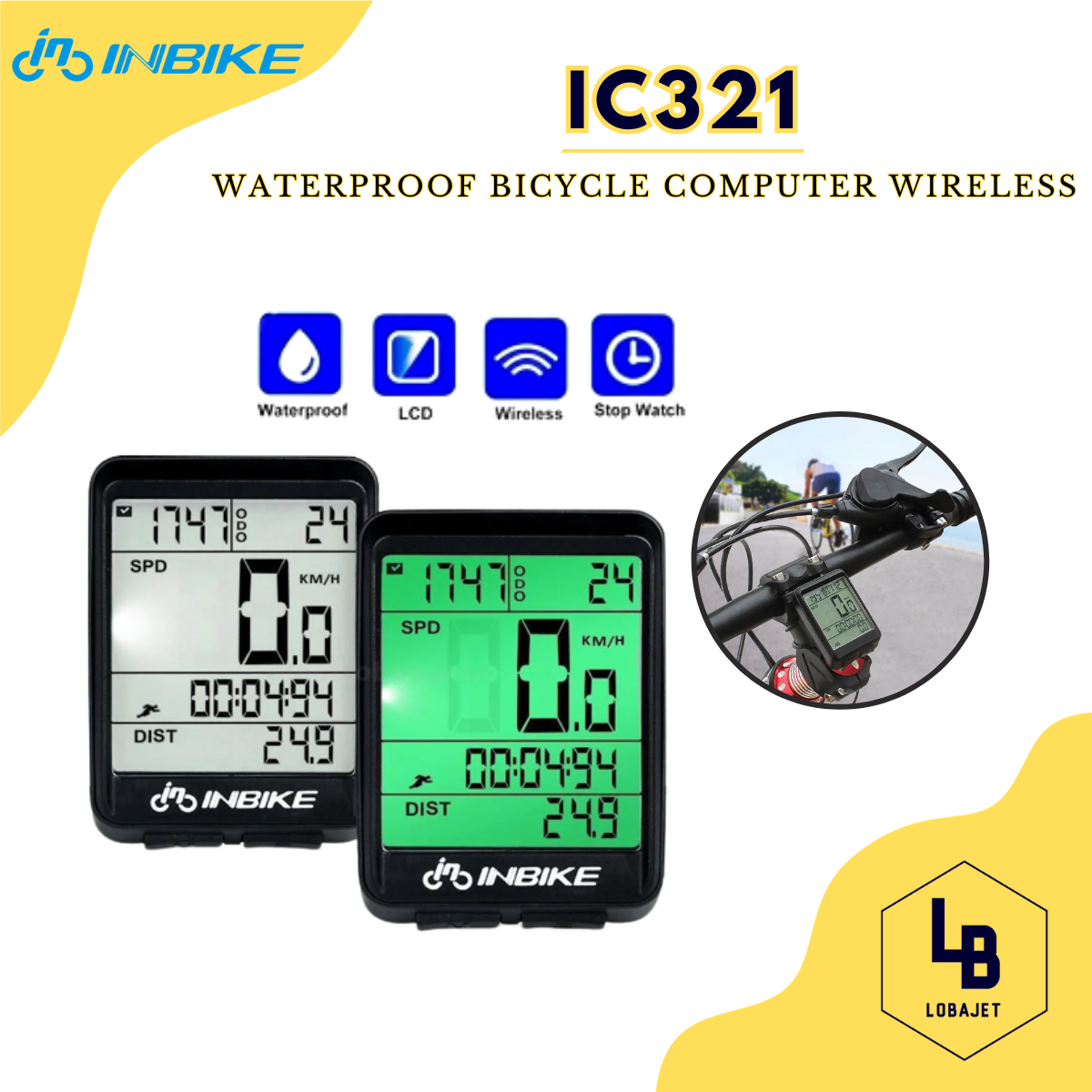 Bike Odometer Wireless Lixada Wireless Bike Computer - 2.8" LCD Waterproof Bicycle Speedometer With Backlight 2.8 Inch LCD Cycling Computer