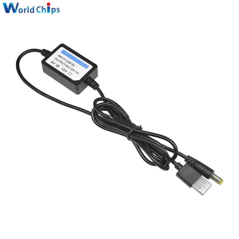 WorldChips Kabel USB Power Boost Step Up 5V to 9V 1A 2.1x5.5mm - TQ5