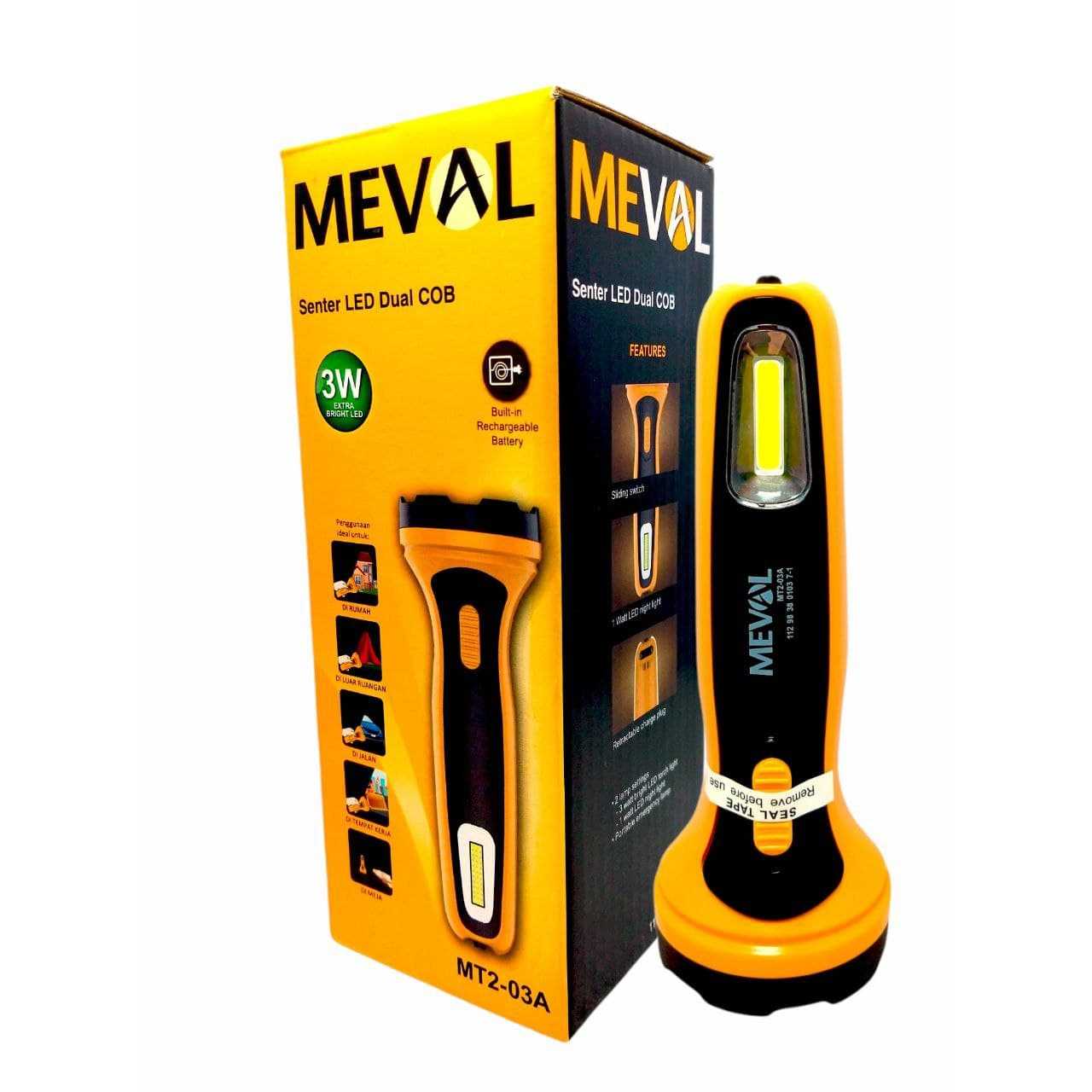 Meval Led Sensor Jual MEVAL - Senter LED 5W Dual COB - Putih | Jakmall.com