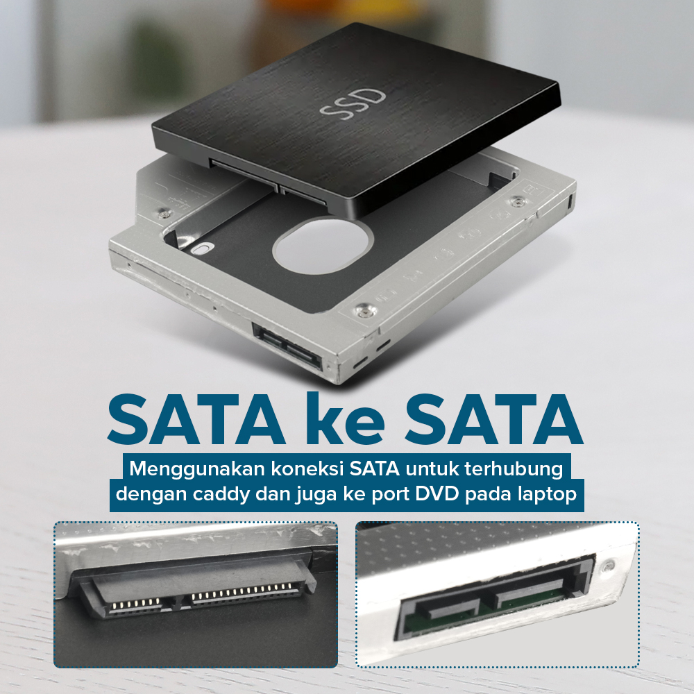 Universal 2.5 Inch HDD Caddy 12.7mm SATA to SATA - TSR122
