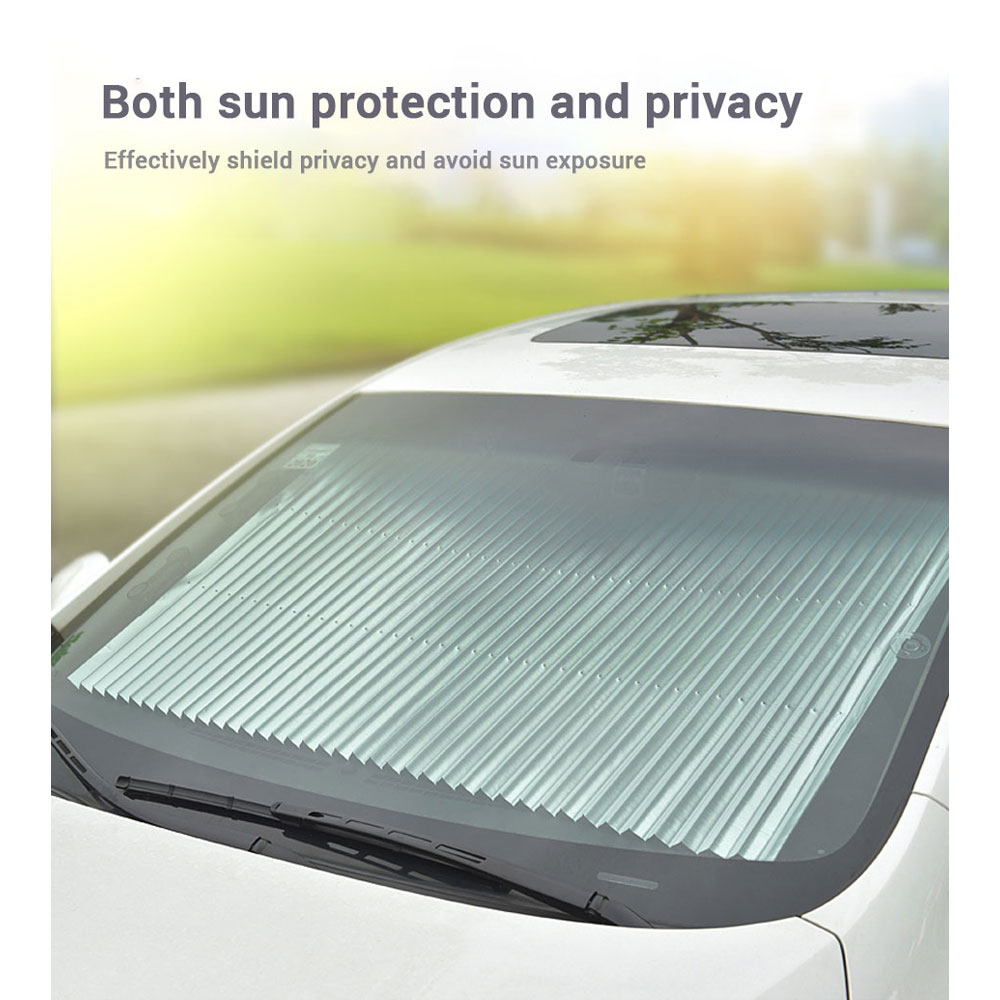 YZH Penutup Kaca Depan Mobil Automatic Retractable Sun Visor Sunscreen - YHZ-73