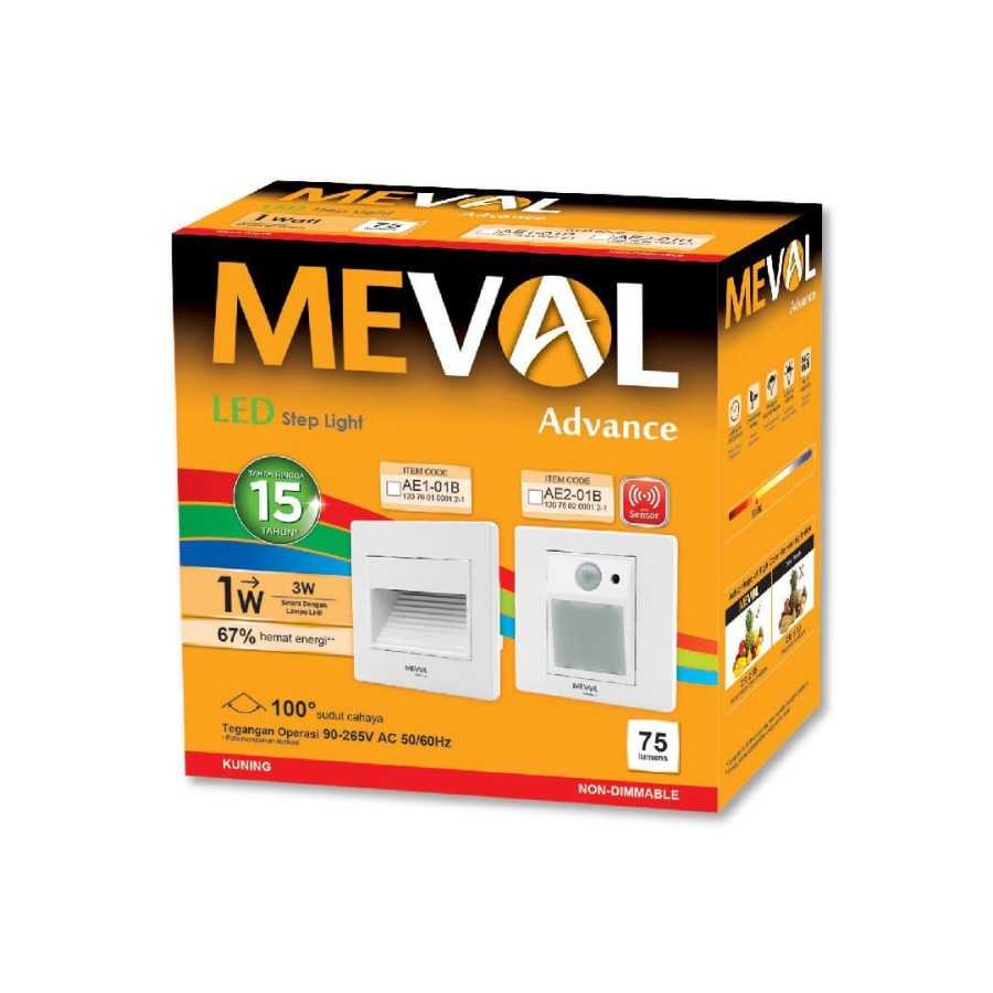 Meval Led Sensor Jual MEVAL - Lampu Tangga 1W LED Step Light + Sensor, Kuning