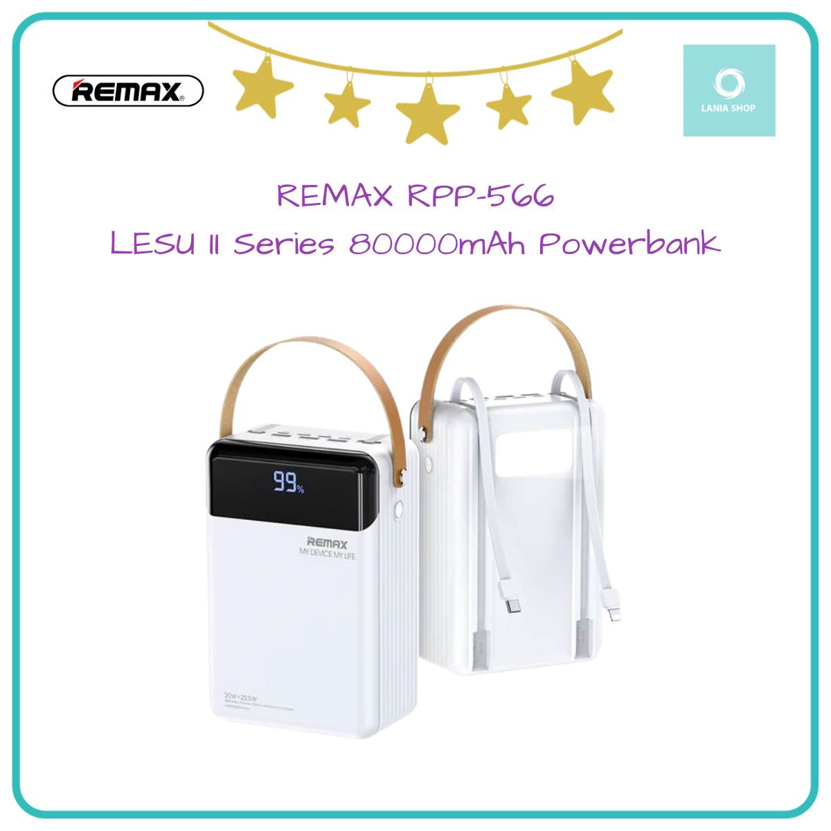 Jual REMAX RPP-566 - LESU II Series 80000mAh Powerbank with