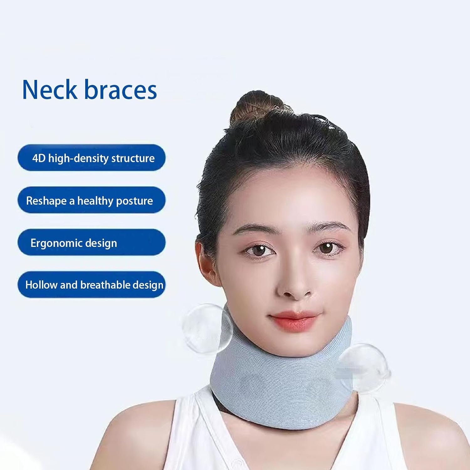 DELMU Penyangga Leher Collar Neck Cervical Support Adjustable Size L - D-34