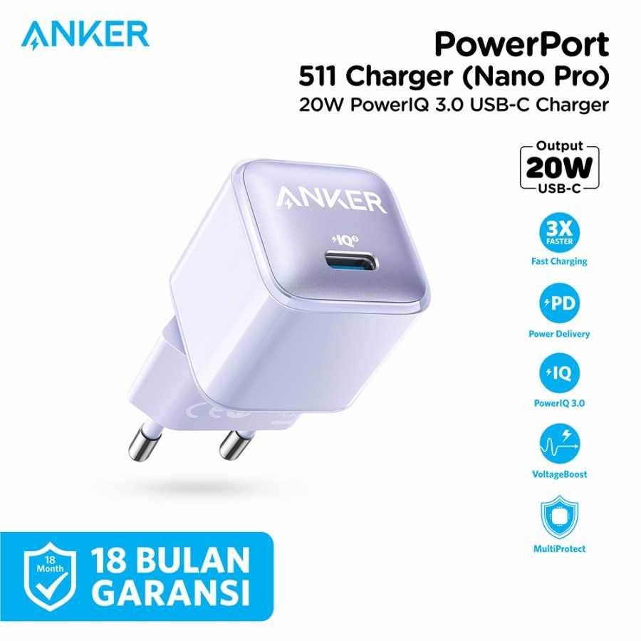 Jual Anker Wall Charger PowerPort Nano Pro 20W - A2637 | Jakmall.com
