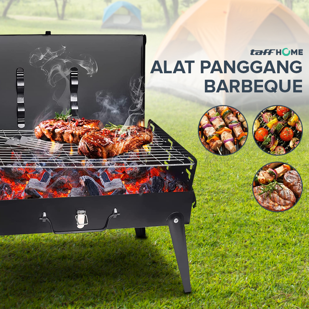 TaffHOME Alat Panggang Arang Foldable BBQ Outdoor Grill Stove Portable - HWSK77