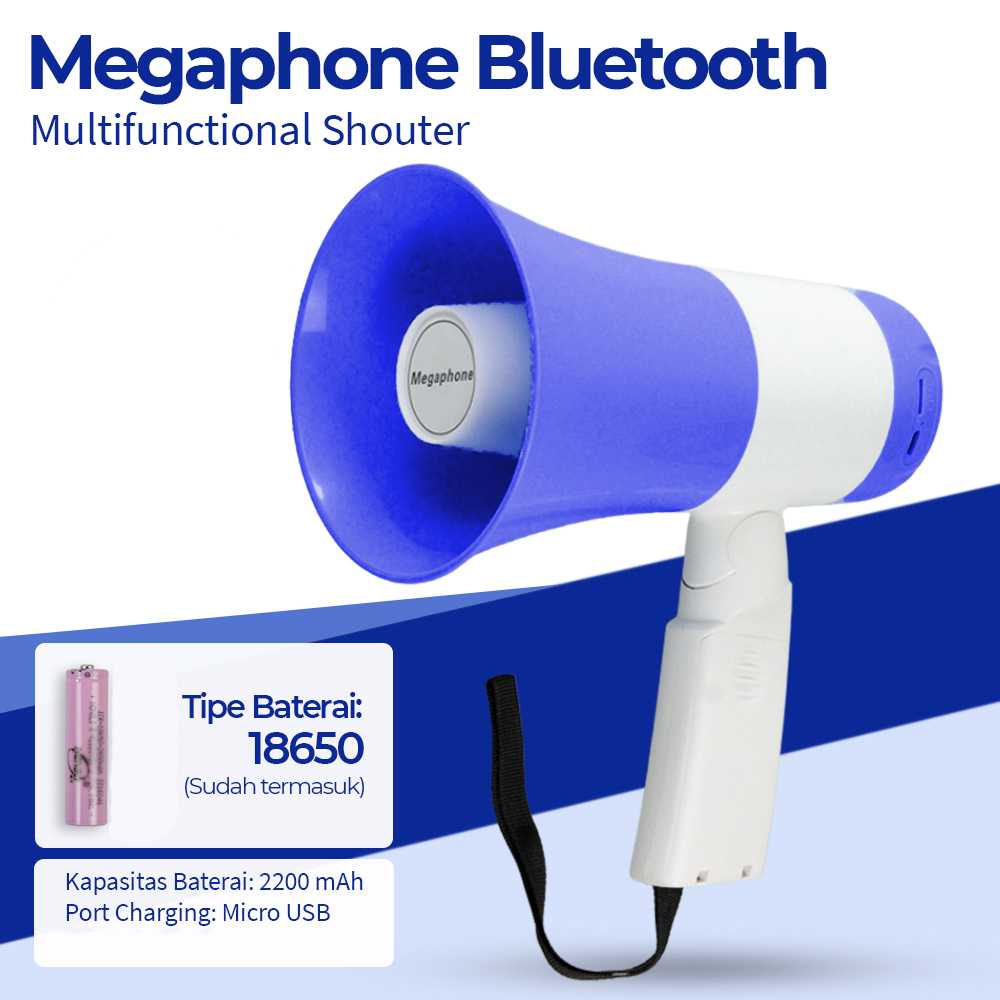 Jual PressON Toa Megaphone Bluetooth Multifunctional Shouter 75