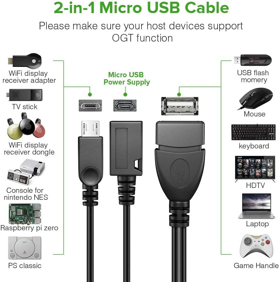 OTG Micro USB to USB Female and Micro USB Female - A-UOY-02