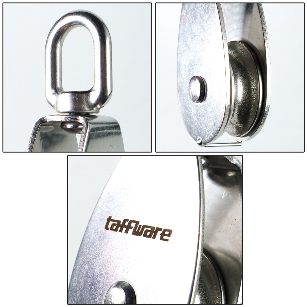 Taffware Katrol Kerekan Mini Serbaguna Swivel Pulley Stainless Steel