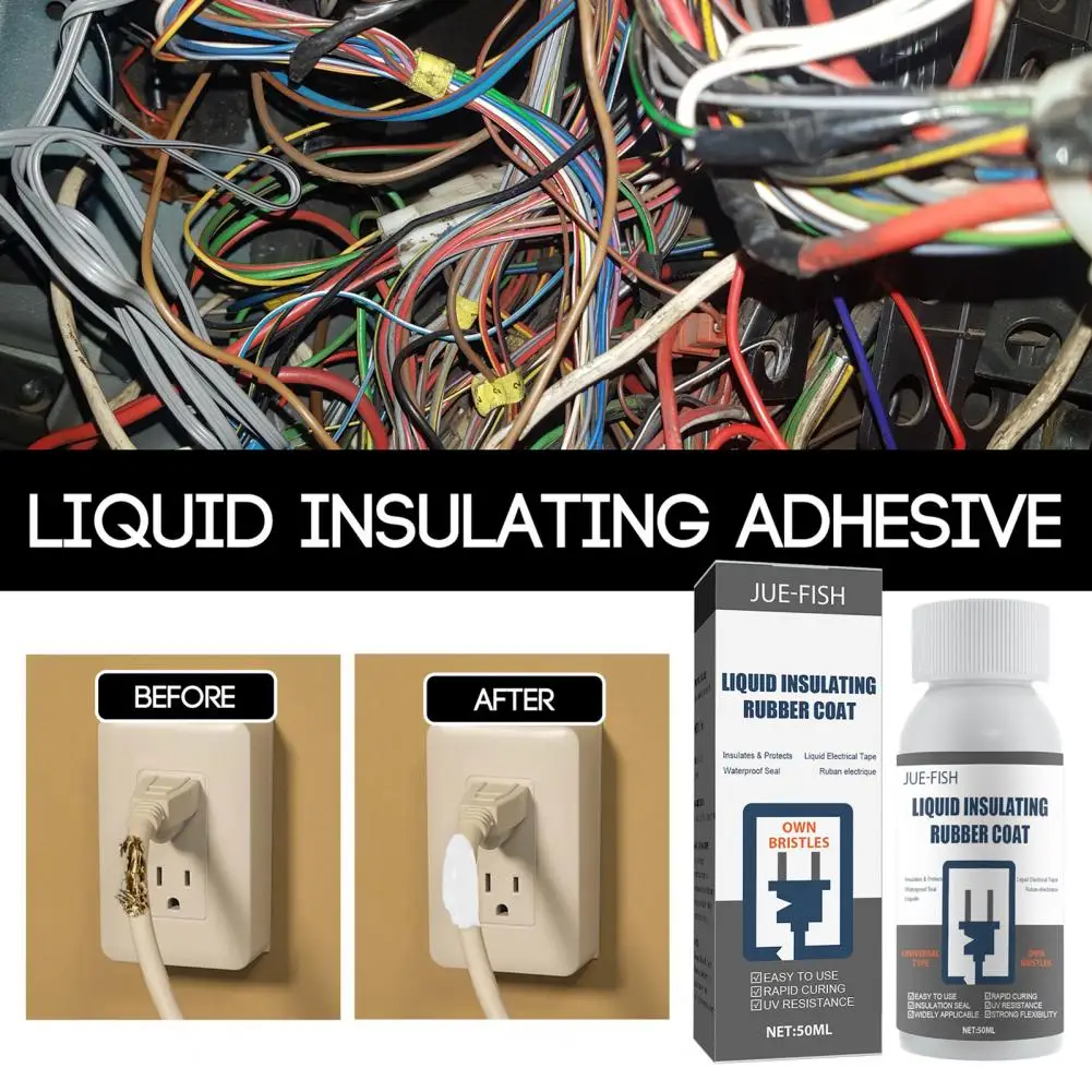 JUE-FISH Liquid Insulating Electrical Tape Pasta Insulasi Kabel 50ml - JU-0039