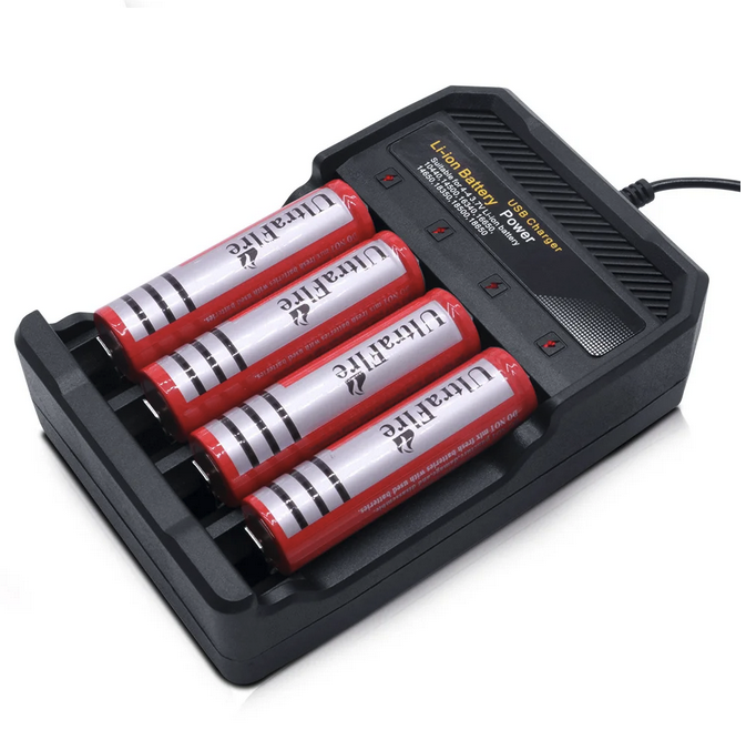 Taffware Charger Baterai 4 Slot 14500 18350 18650 Li-Ion with LED - MS-5D84A