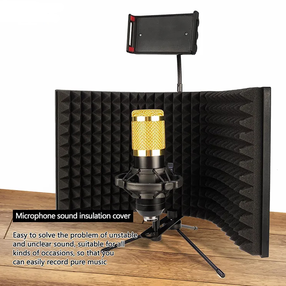ASHEN Peredam Suara Microphone Wind Screen Sound Insulation 3 Panel - AS3