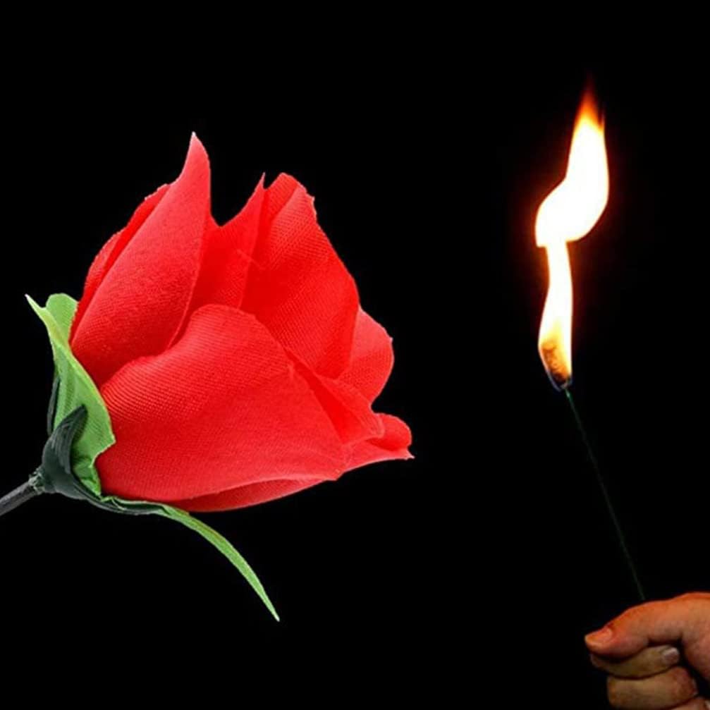 Firlar Sulap Bunga Mawar Api Torch to Rose Flower Magic Trick - 82120