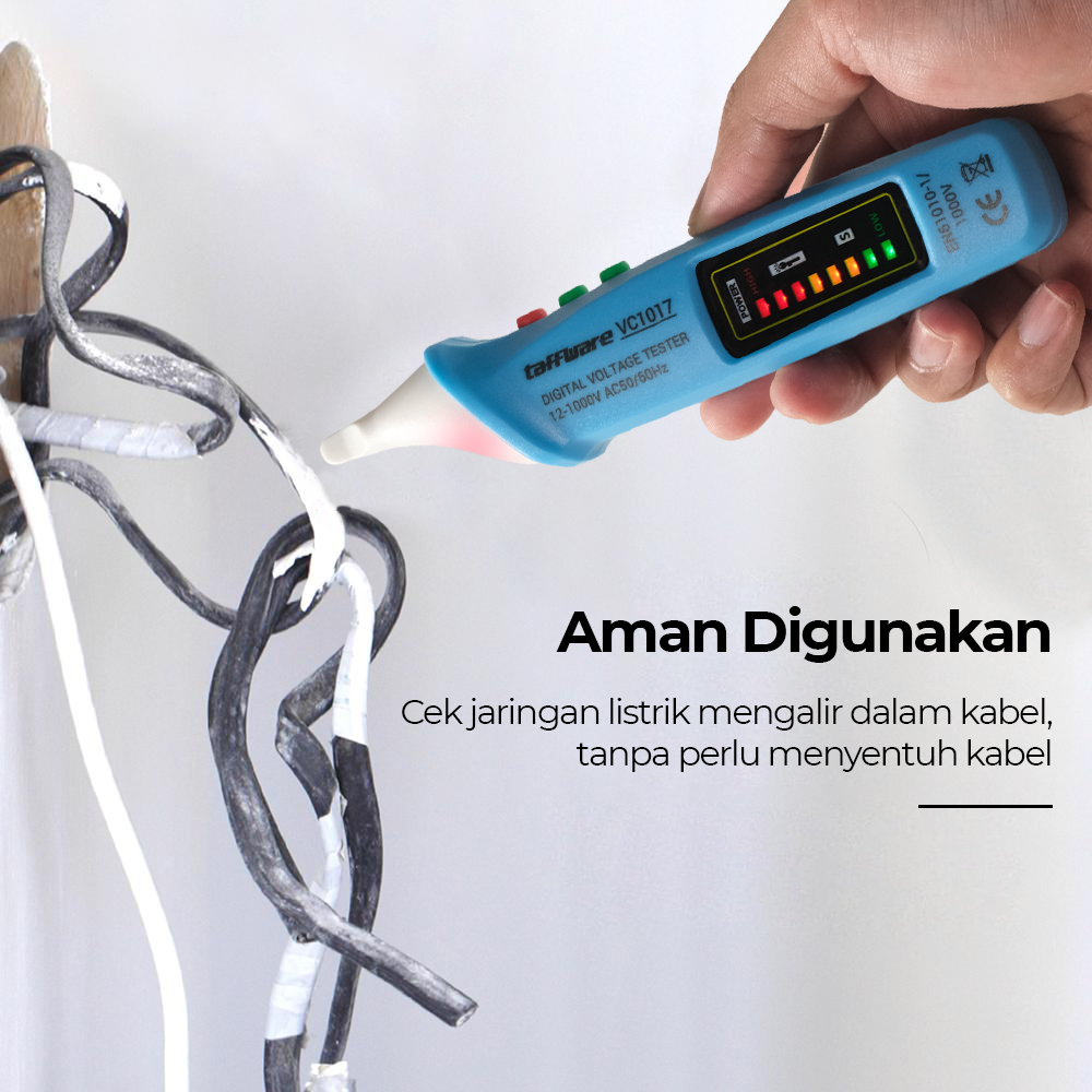 Taffware ANENG Tespen Tester Non Contact AC Voltage Detector 12V-1000V - VC1017