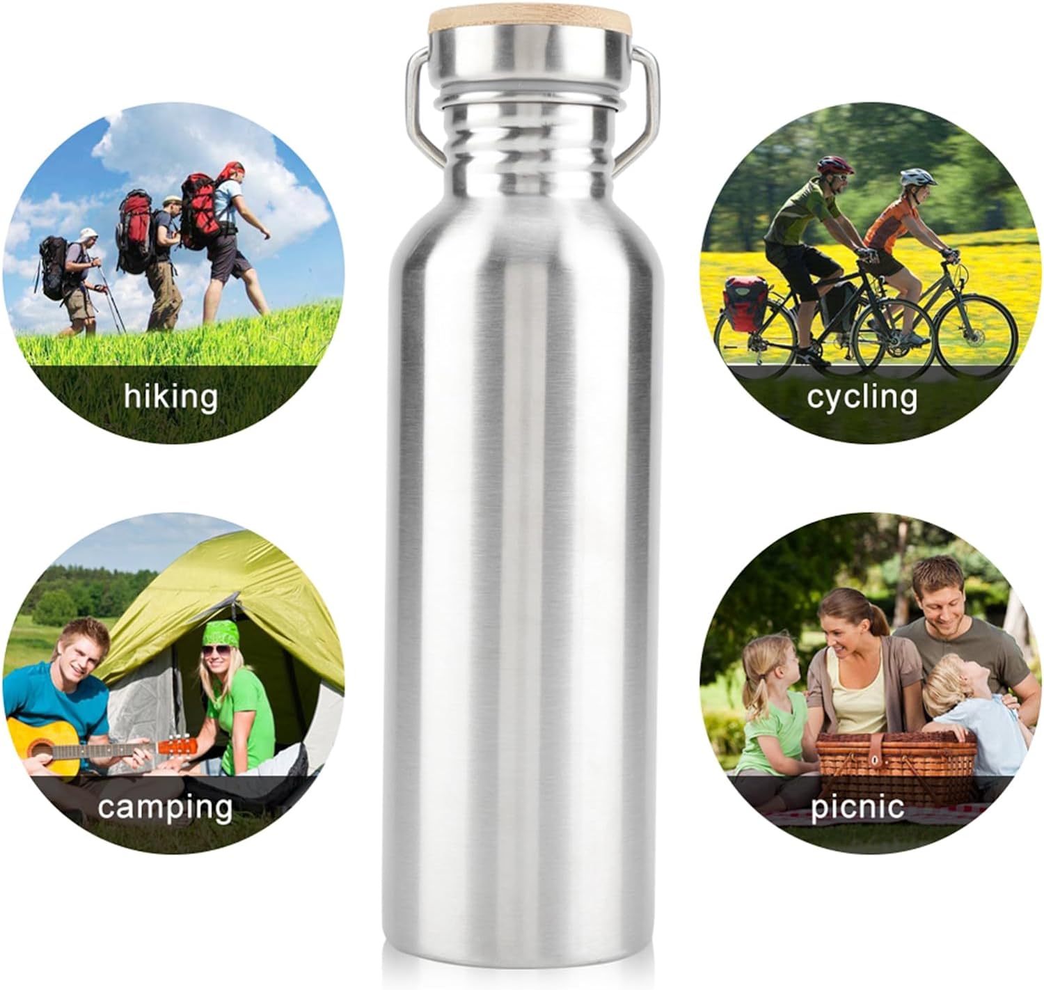 Mtuove Botol Minum Portable Water Bottle Stainless Steel - YM006