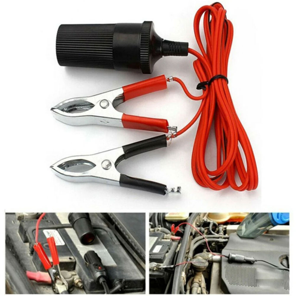 HYK DIY Terminal Clip On Aki Mobil Cigarette Plug 12V 1.5M - A3381