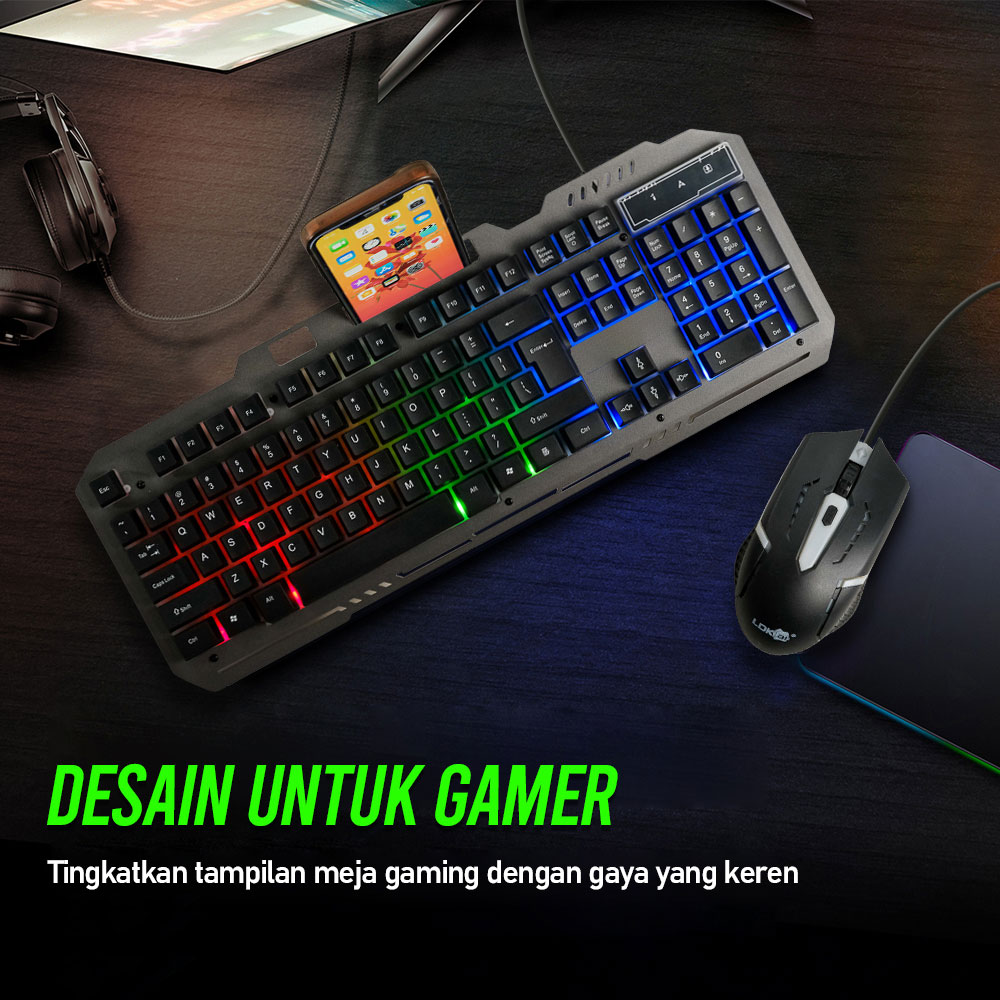 LDKai Gaming Keyboard LED with Mouse - 828