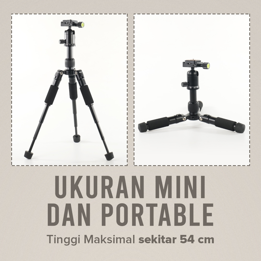 XILETU Tripod Mini Kamera Portable 4 Section 54cm with Holder - FM5S-MINI