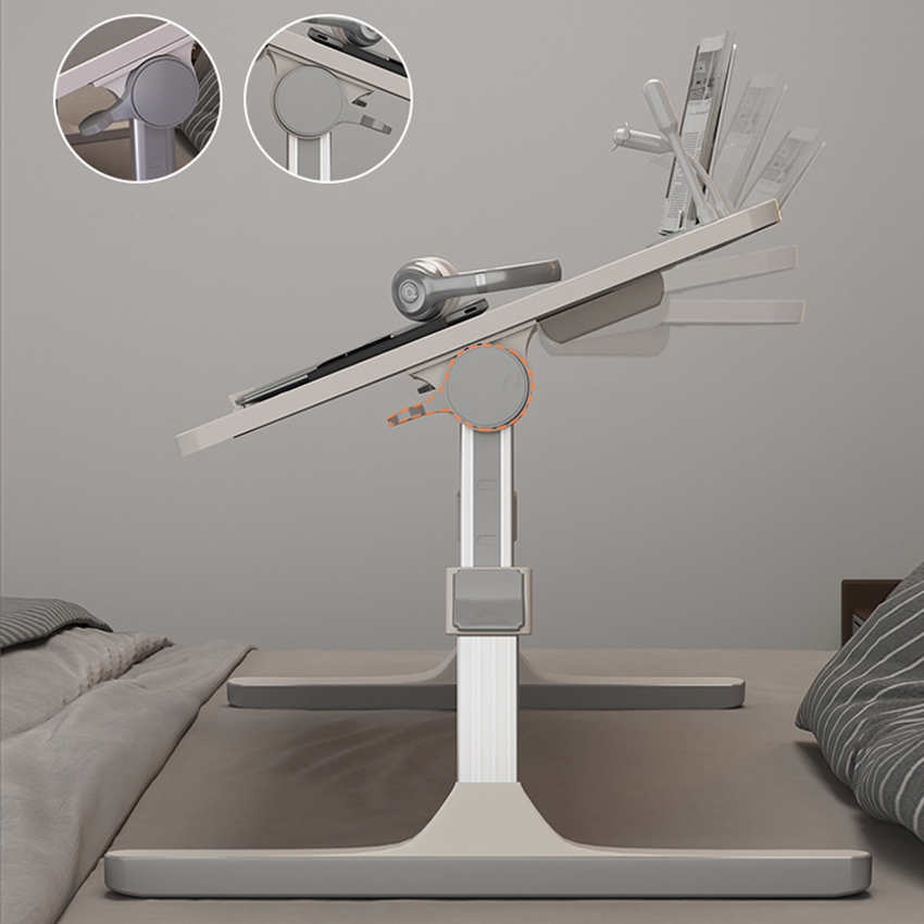 AOLIVIA Meja Lipat Laptop Belajar Foldable Bed Table with USB Port - AV-60