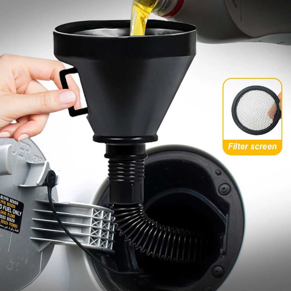 Carzkool Nozzle Corong Minyak Bensin Wide Funnel 13.5cm dengan Selang - CK888 - Gambar 2