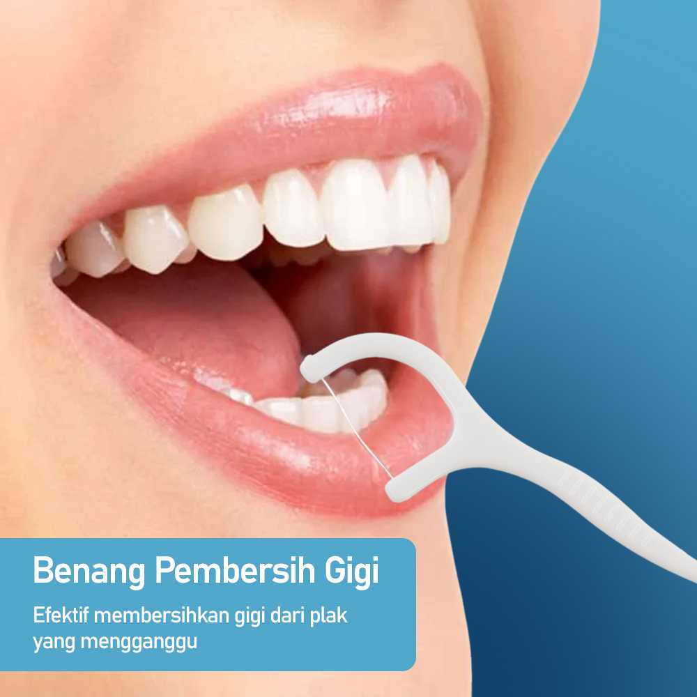 TaffOmicron Dental Floss Benang Gigi Pembersih Plak 50 PCS - LMT-558 - Gambar 3