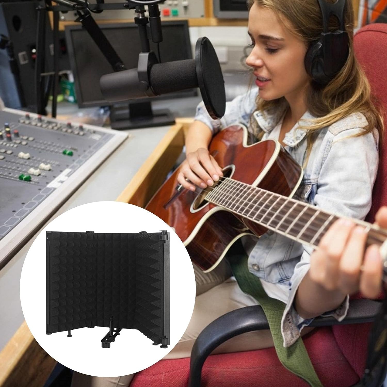 Cardioid Microphone Wind Screen Noise Reduction Insulation 3-Door - BY-RF5P