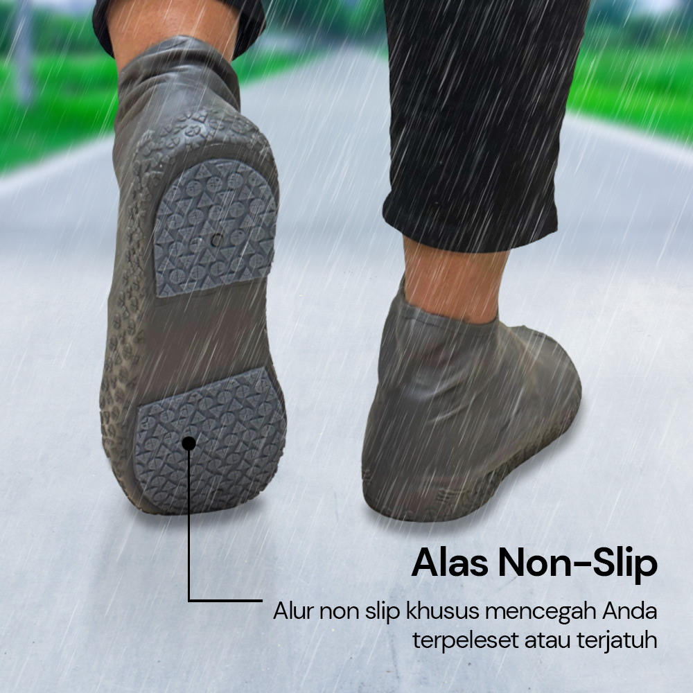 ERNESTNM Jas Hujan Sepatu Anti Air Shoes Cover Silicone Non Slip - EM01