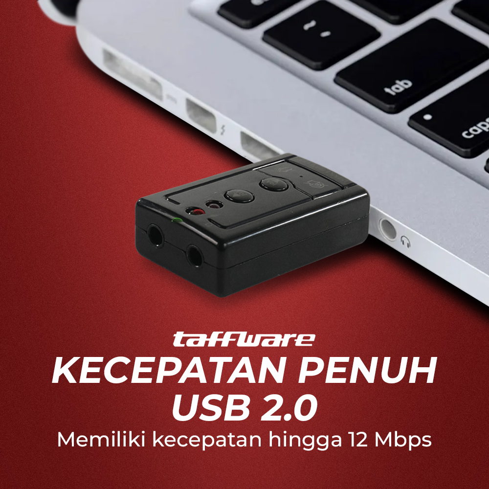 Taffware USB External Sound Card Adapter 7.1 Channel 3.5mm Mic Audio - TC-03