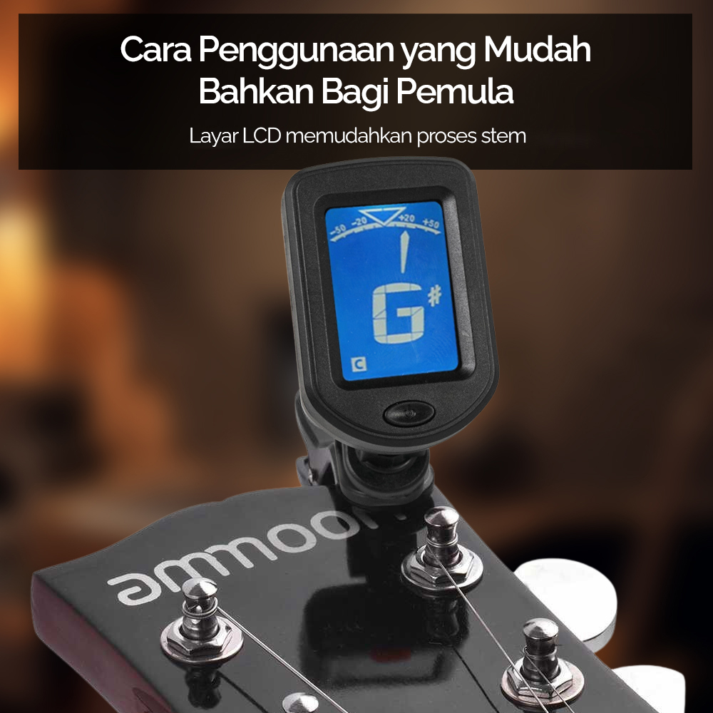 Tuner Gitar Digital Chromatic Universal Tone Calibration - AT-01A