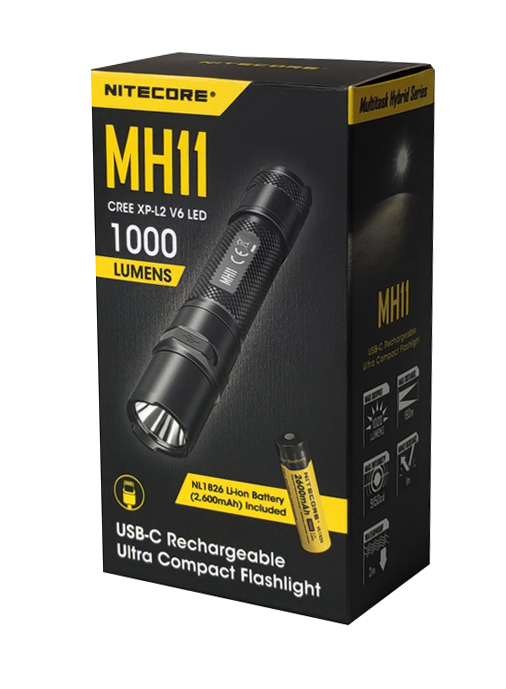 NITECORE Senter LED CREE XP-L2 V6 Tactical Waterproof IP68 1000lm - MH11