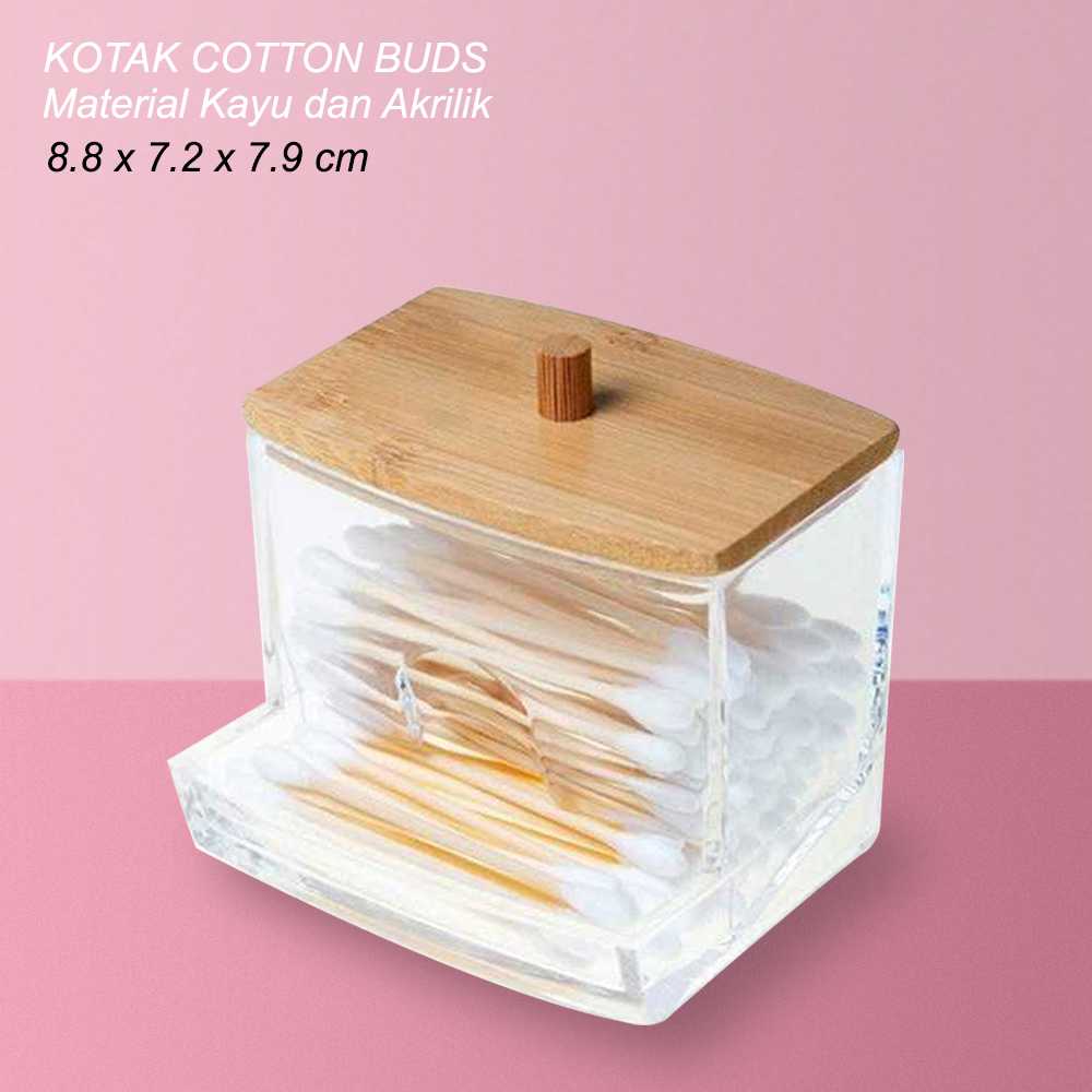 Jual Dozzlor Kotak Cotton Buds Organizer Swab Container Akrilik