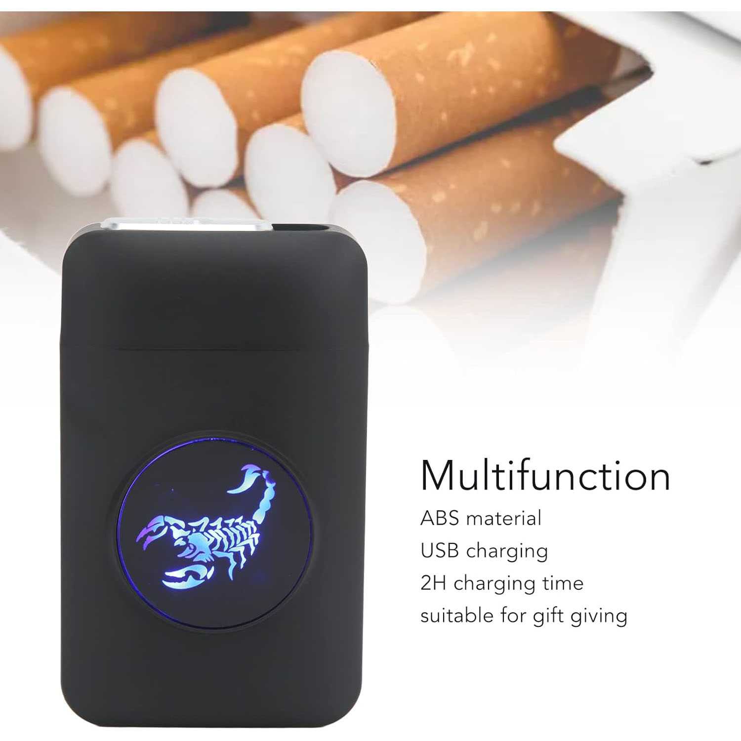 Jual Kotak Rokok Cigarette Case LED with Korek Api Elektrik