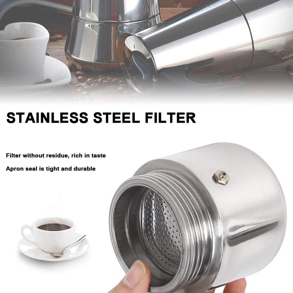 One Two Cups Moka Pot Espresso Coffee Maker Stovetop 6 Cup 300ml - Z20