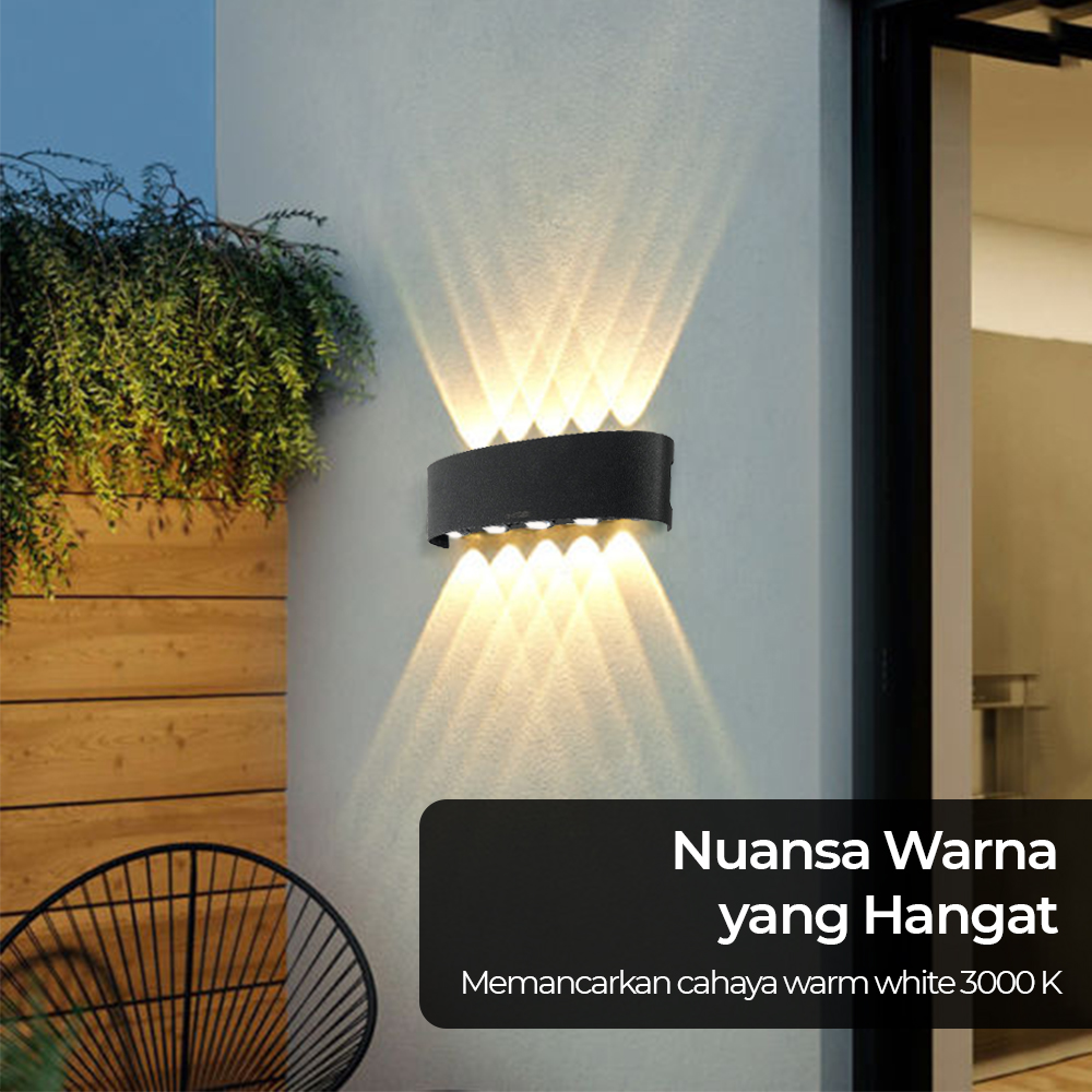 TaffLED Lampu Dinding Hias Indoor Plastic Body 10W 10 LED Warm White - 10T