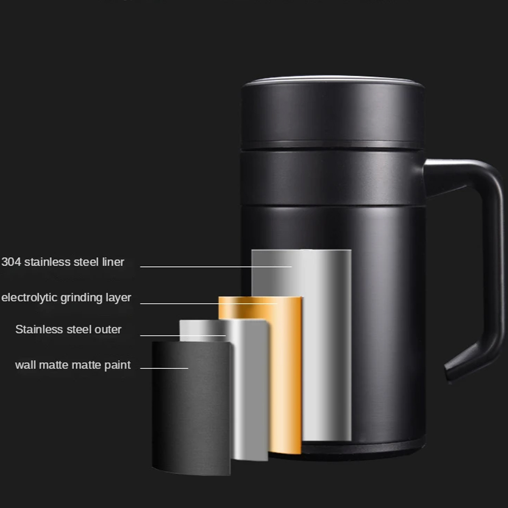 GIQUA Botol Minum Termos Air Panas Dingin Stainless Steel 400ml - GQY020