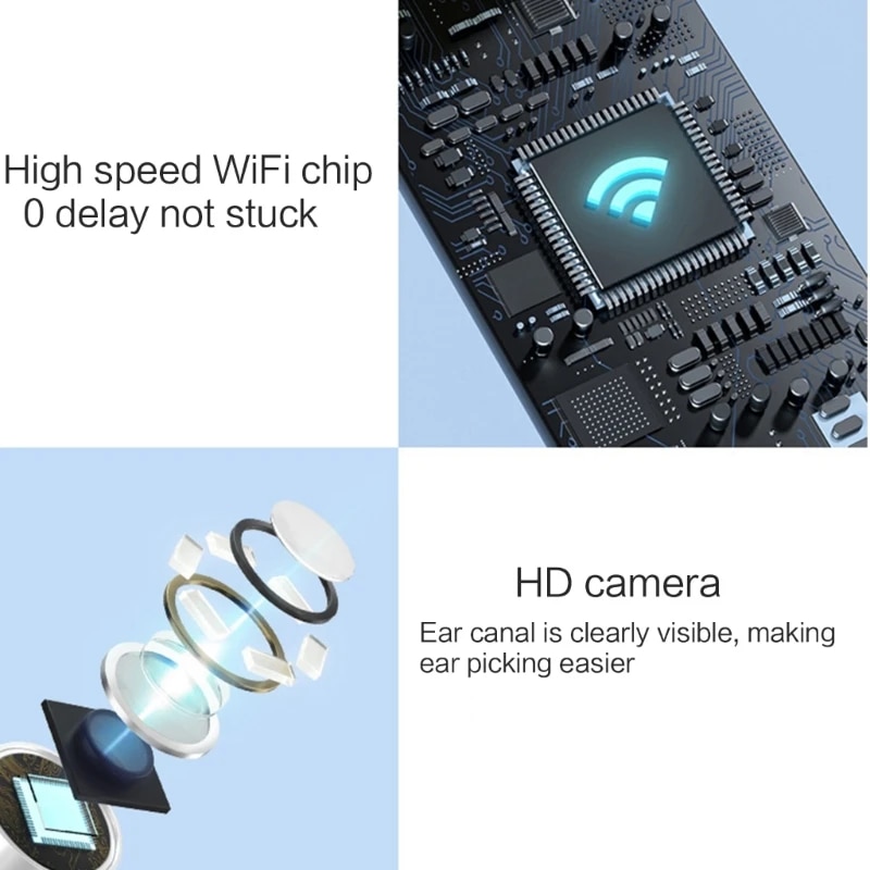 HOTU Kamera Endoskopi Pembersih Telinga Otoskop Endoscope HD WiFi - SL2202