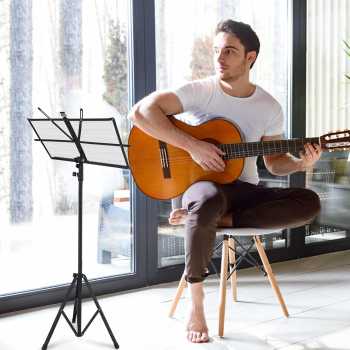 TaffSTUDIO Stand Partitur Sheet Musik Orchestra Tripod Foldable 1.2m - F-01HC