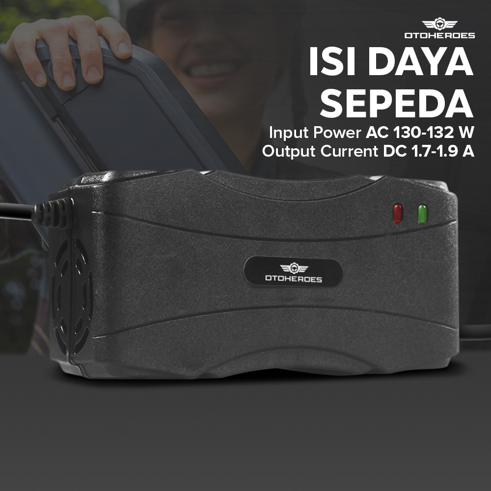 OTOHEROES Charger Aki Sepeda Listrik Portable Battery Charger 48V 1.9A - 48V12AH