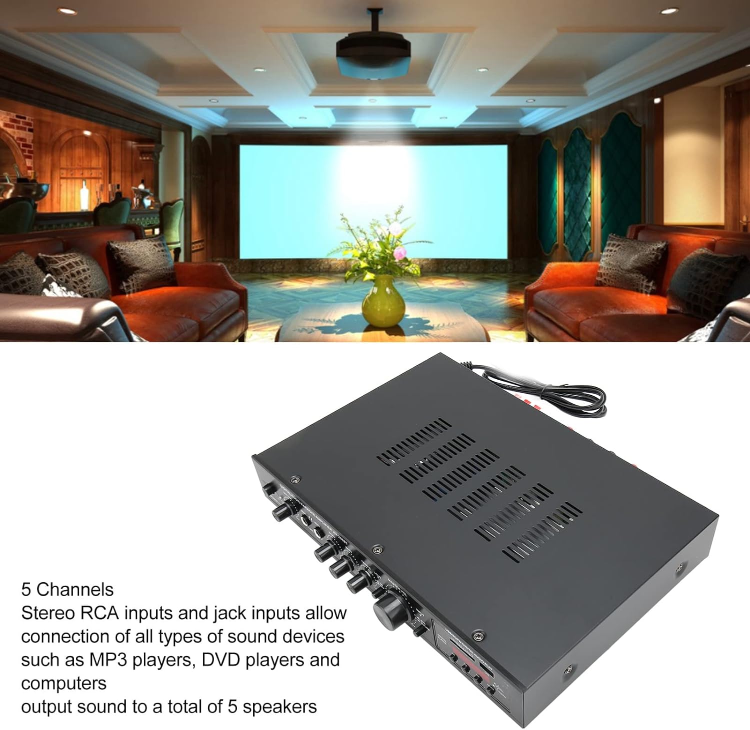 Sunbuck Bluetooth Audio Amplifier Karaoke Support Coaxial Optical - AV-298BO