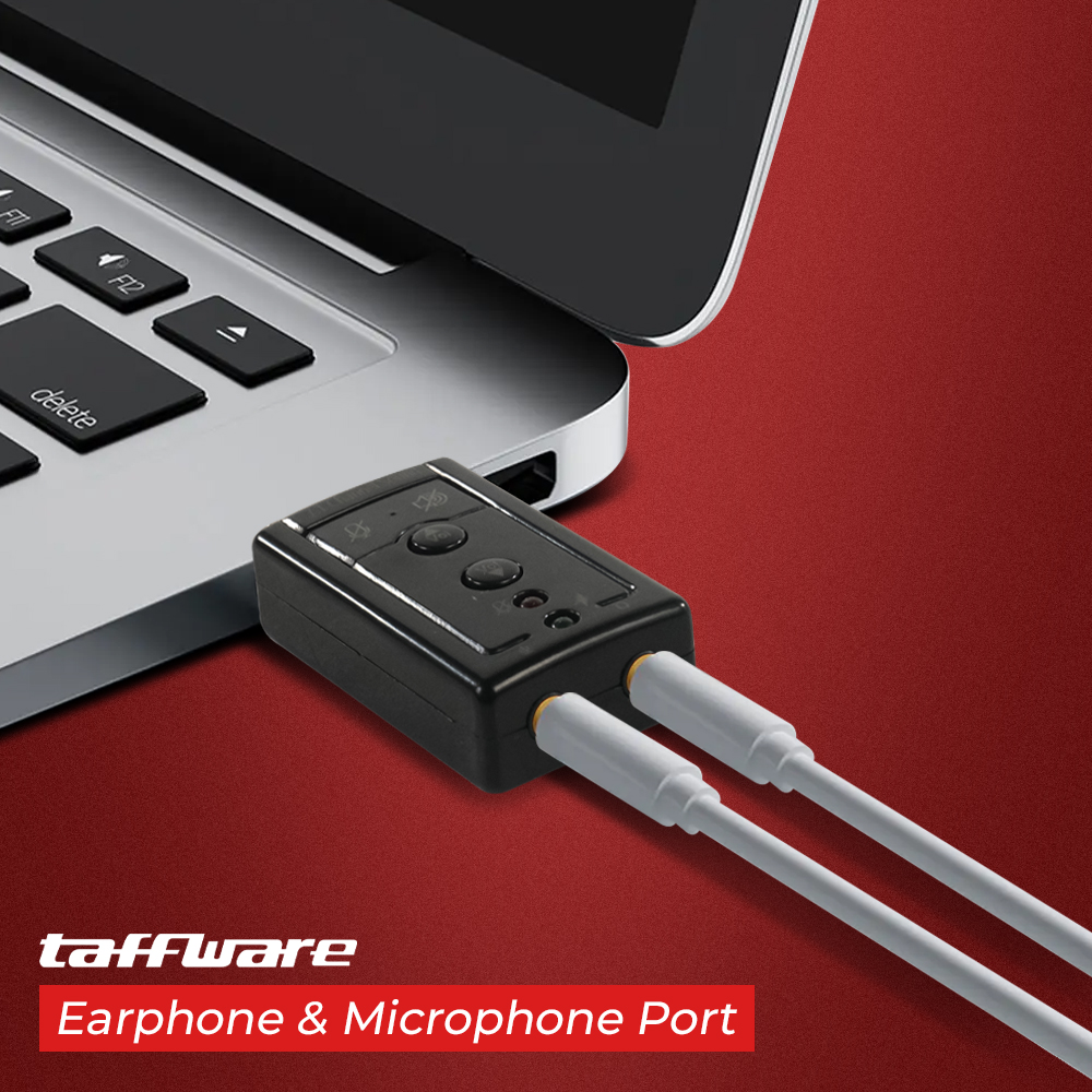 Taffware USB External Sound Card Adapter 7.1 Channel 3.5mm Mic Audio - TC-03
