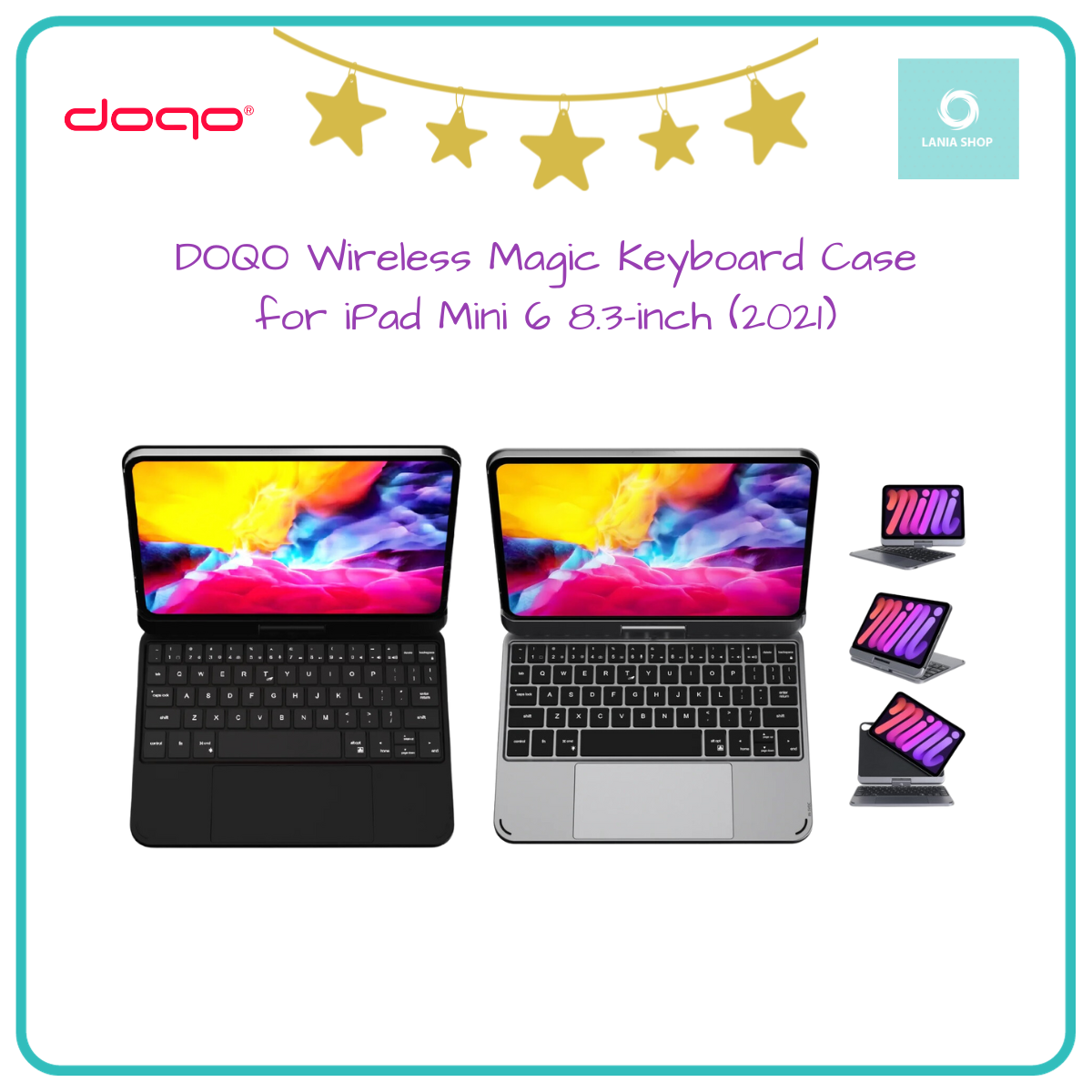 Jual DOQO Wireless Magic Keyboard Case for iPad Mini 6 8.3inch
