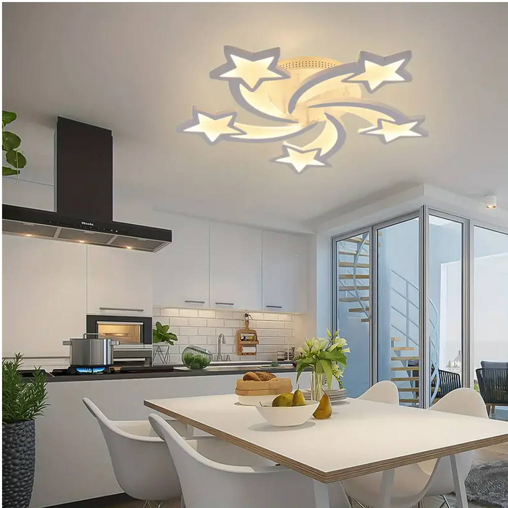 MINGKO Lampu LED Plafon Modern Ceiling Light 45W 5 Star 3in1 Color - ZX60W