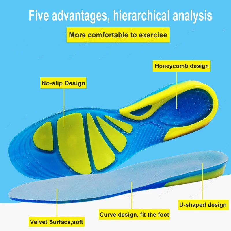 Faddare Insole Sepatu Alas Kaki Orthopedic Shock Absorb - PW002