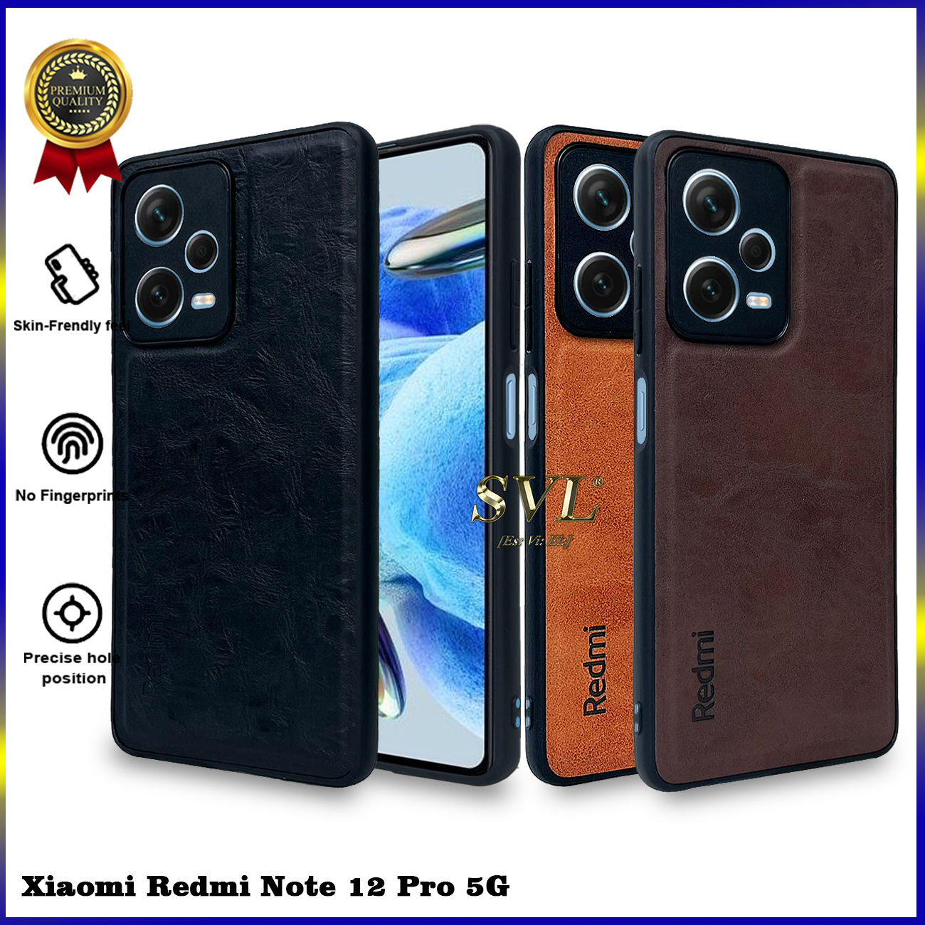 Xiaomi Redmi Note 12 Pro 5G Premium SVL Leather HybridCaseHardSoftcase