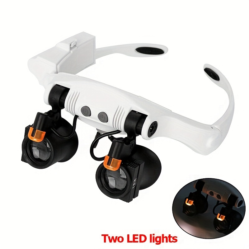 ZEAST Kaca Pembesar Kacamata Reparasi Jam Lup with 2 LED 7 Lens 15X - Z-12
