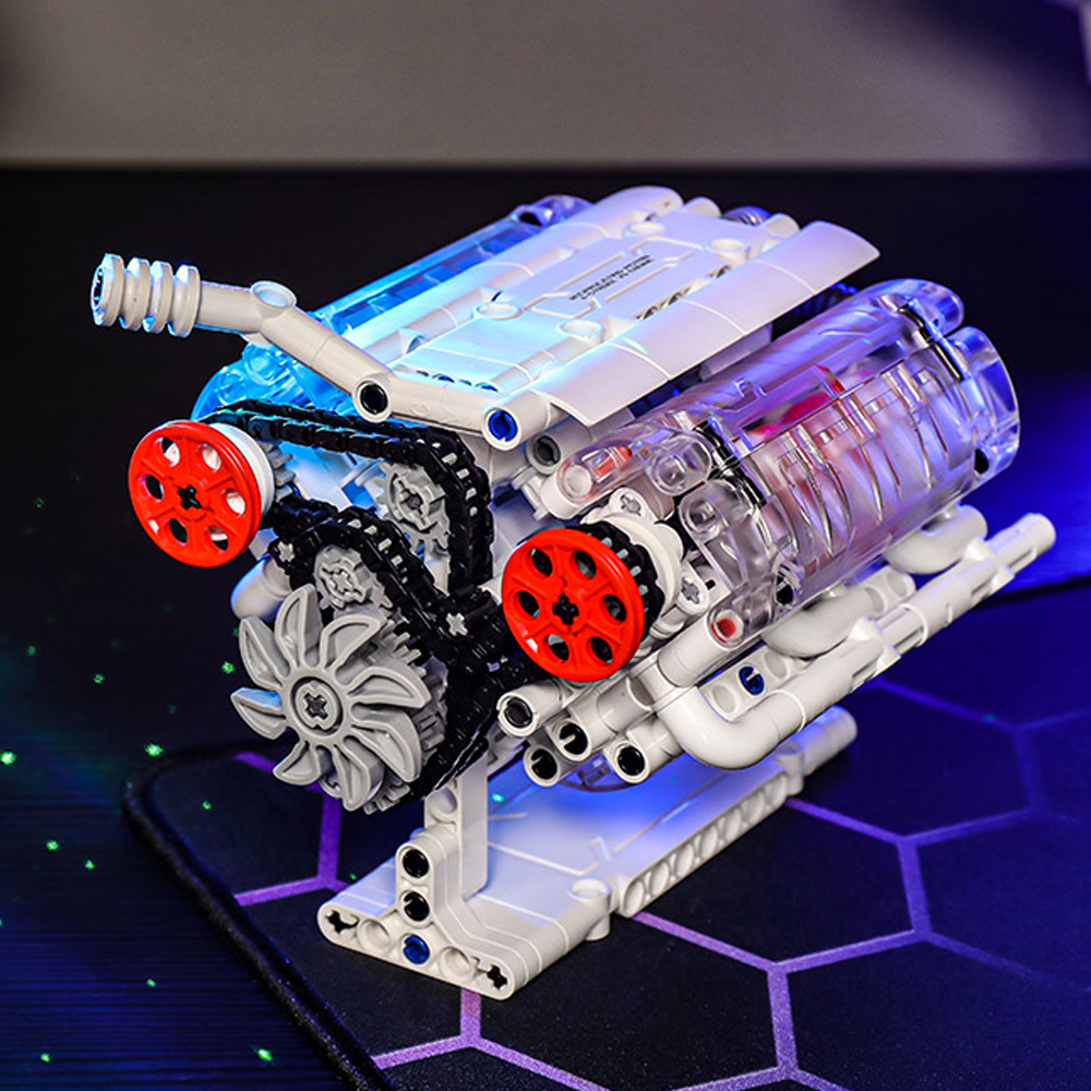 ONEBOT Mainan Miniatur Mesin V6 Lego Building Blocks - OBTEM03AIQI