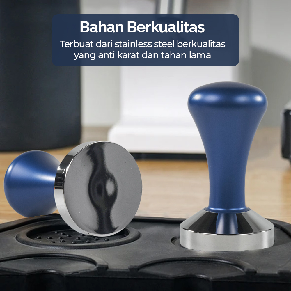 VanKood Recaps Tamper Kopi Espresso Stainless Steel Plated 51mm - A1194