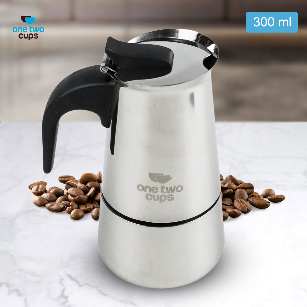 One Two Cups Moka Pot Espresso Coffee Maker Stovetop - Z21
