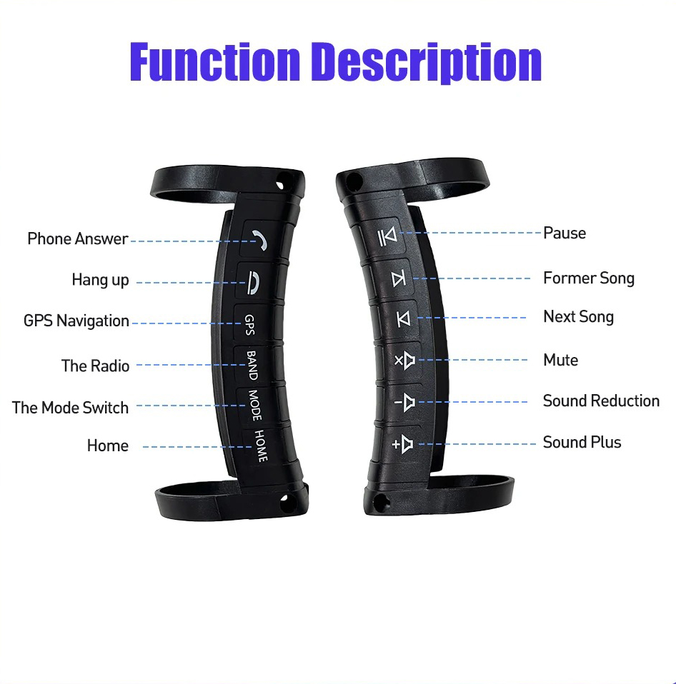 KUNFINE Universal Steering Wheel Control Media Button Setir Mobil - ZY-K01