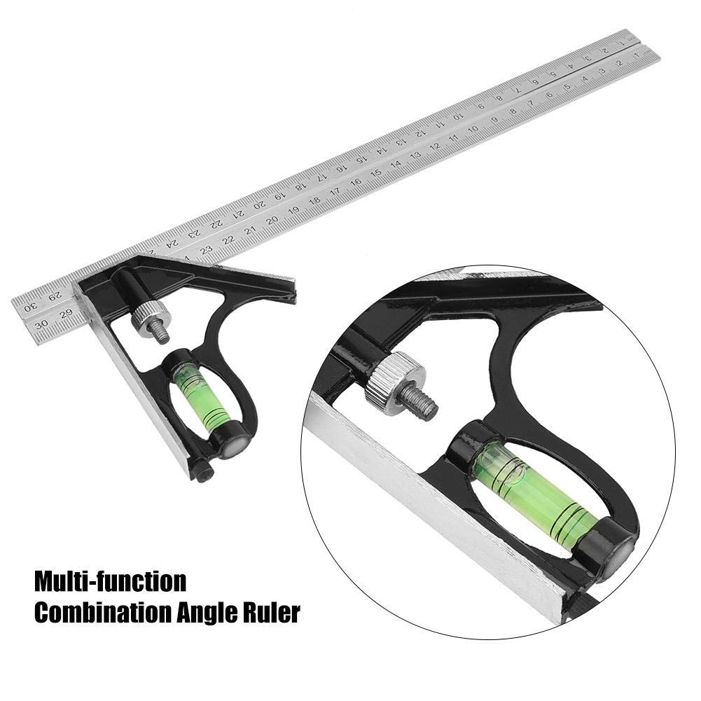 Taffware Mistar Penggaris Siku Adjustable Angle Ruler Waterpass 305mm - ZEAST